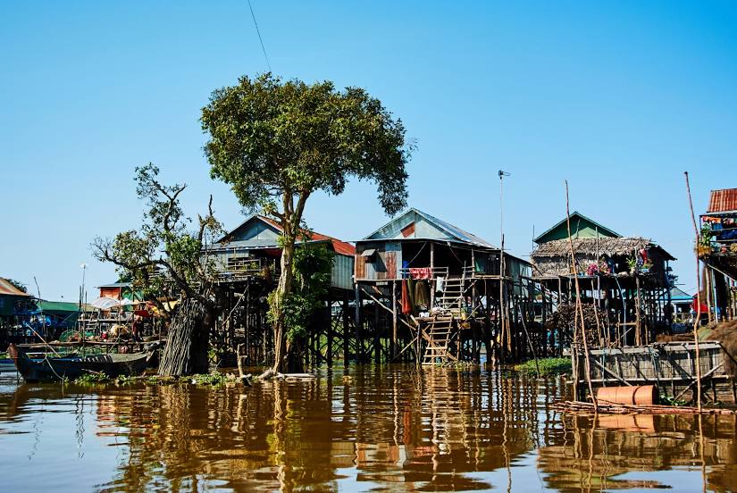 Floating Village, on Tonle Sap Lake, Cambodia., 