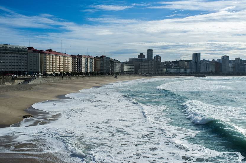 Playa del Orzán, La Coruña